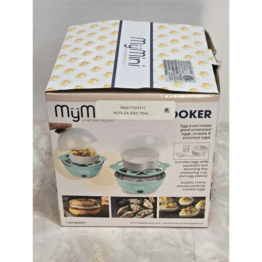 MyMini‎ Egg Cooker Teal 7 Egg Capacity Open Box Kitchen Compact 🍳🥚